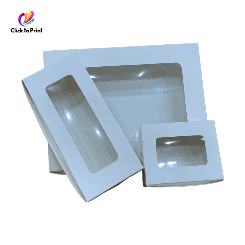 White Brownie Box with Window