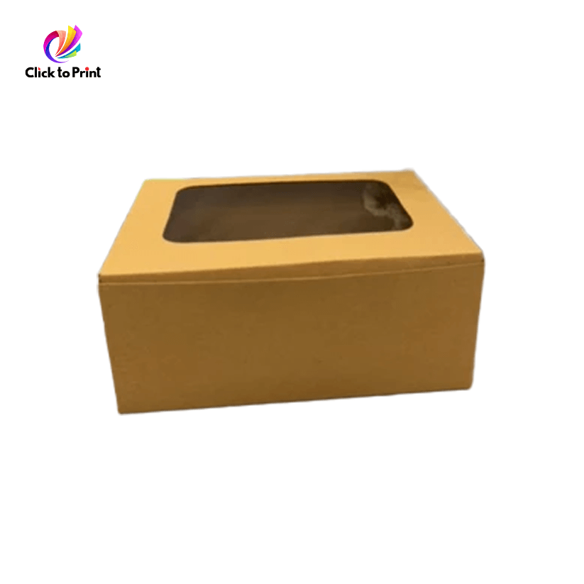 Kraft Brownie Box (9.5x6.5x4) | With Window