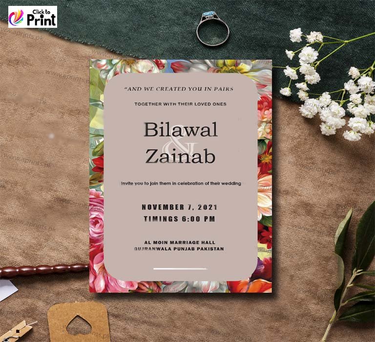 barat invitation cards pakistan