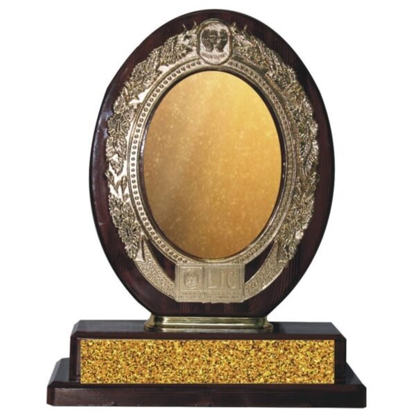Customized Golden Frame Wooden Award Shield
