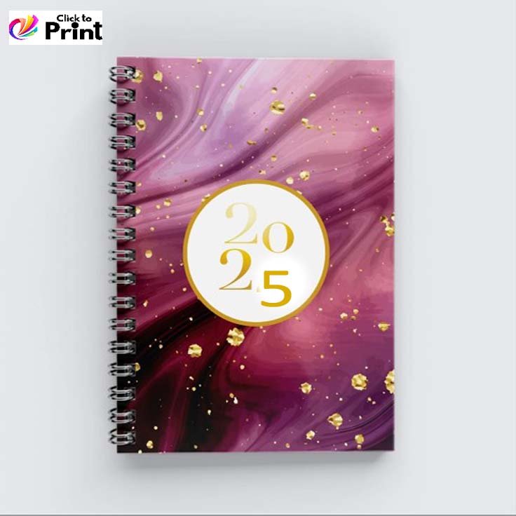 Marble Purple & Gold Notebook print notebook online​ a5 notebook printing