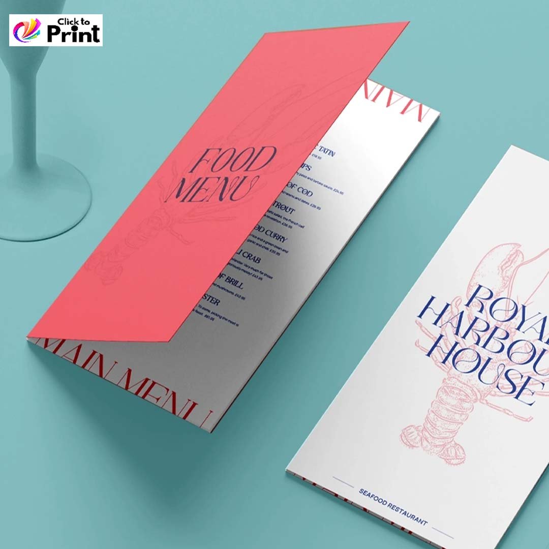 Folded Menu Printing Cheap Menu Printing Menu Design and Printing Menu Printing Near Me Custom Menu Printing